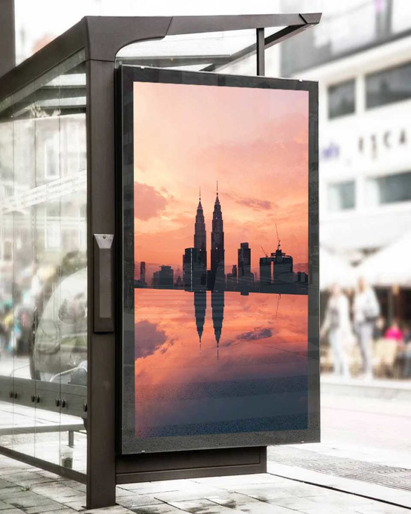 Affiche abribus photoshop graphisme