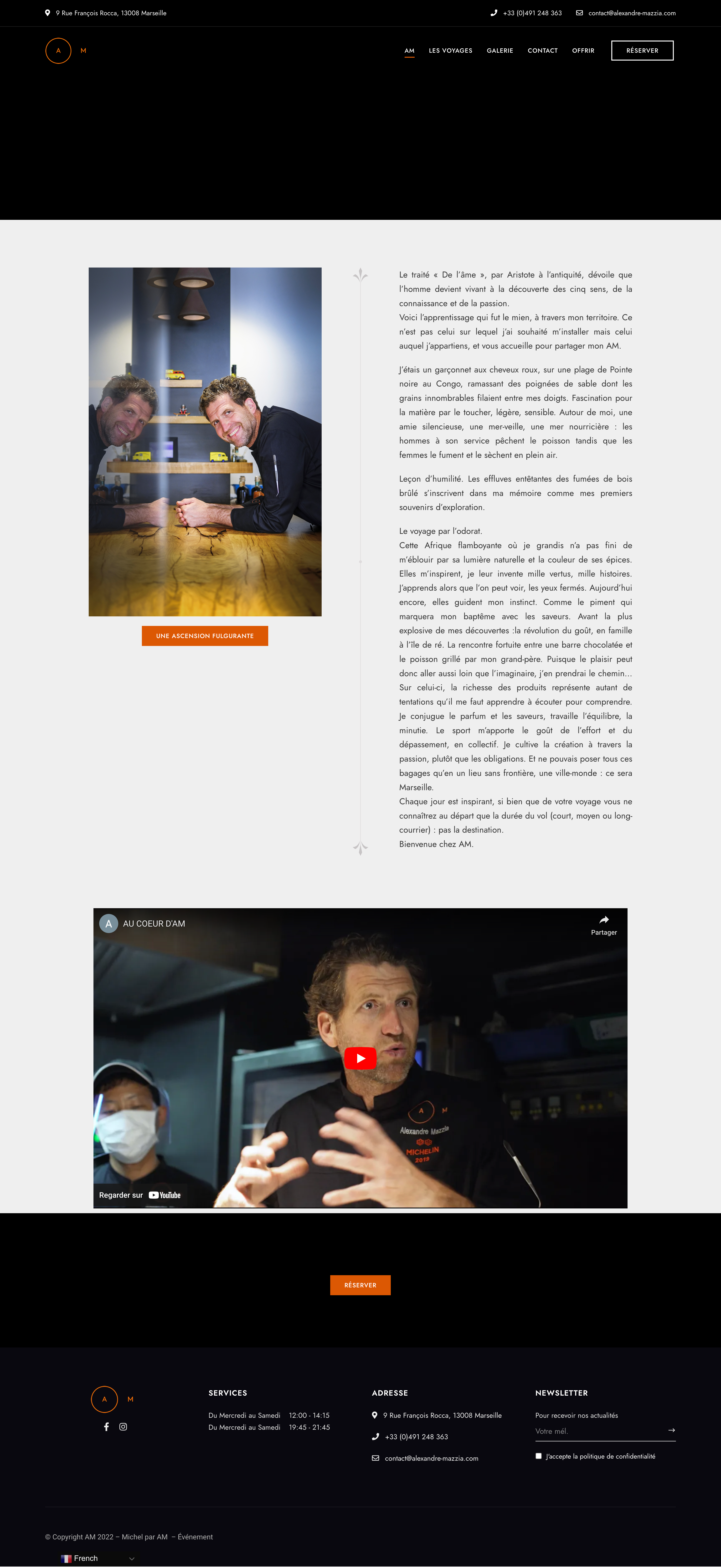 refonte de la page d'accueil Alexandre-Mazzia Figma webdesign