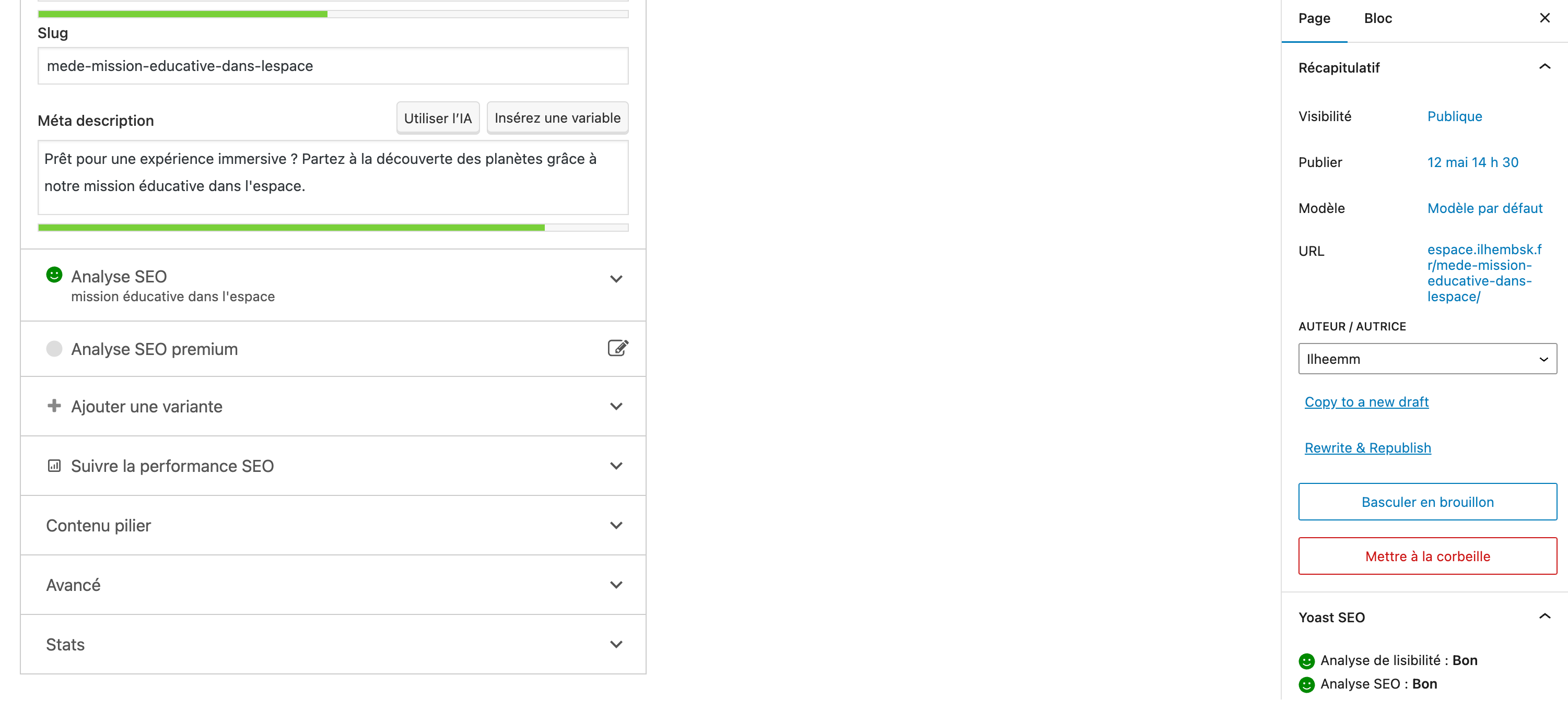 référencement SEO méta description page d'accueil MEDE webmarketing