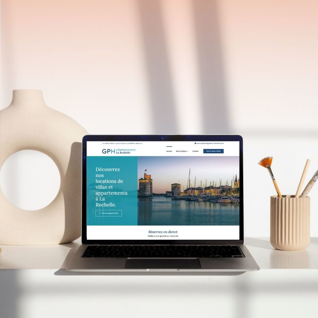 mockup site web GPH hébergements webdesign