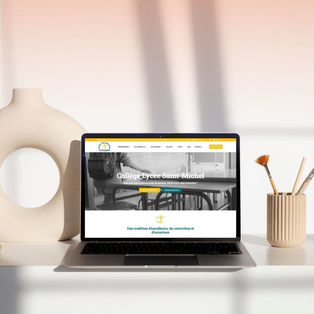 mockup site web collège-lycée Saint-Michel de Saint-Mandé webdesign